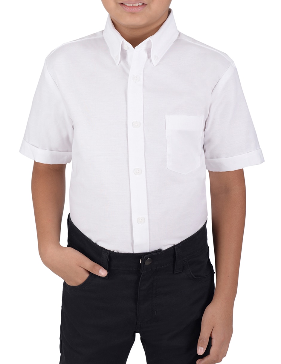 Camisa casual de algodón manga corta para niño