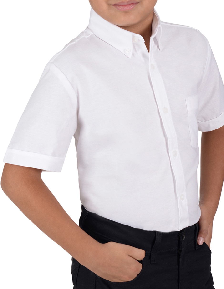 Camisa casual de algodón manga corta para niño