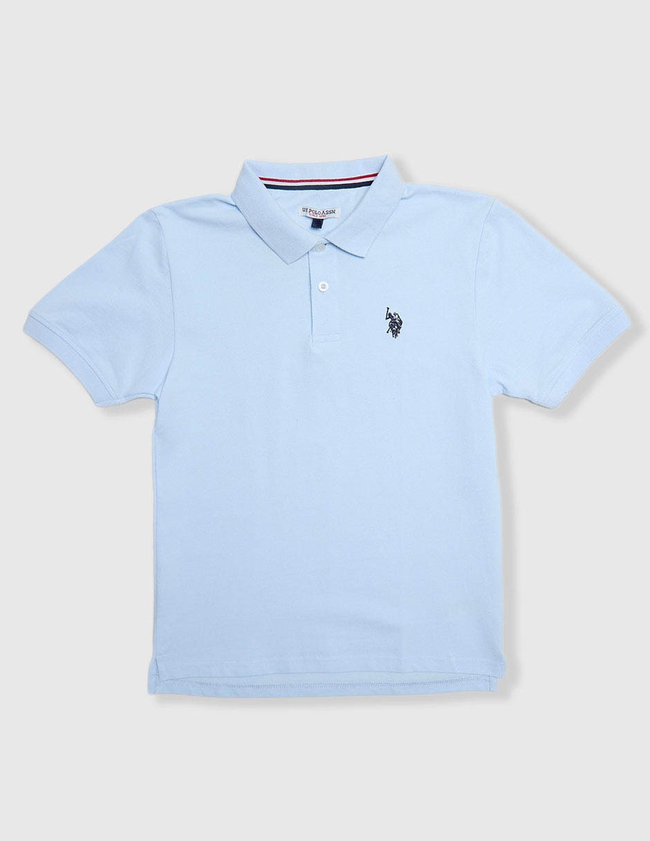 Playera tipo polo de algodón para niño