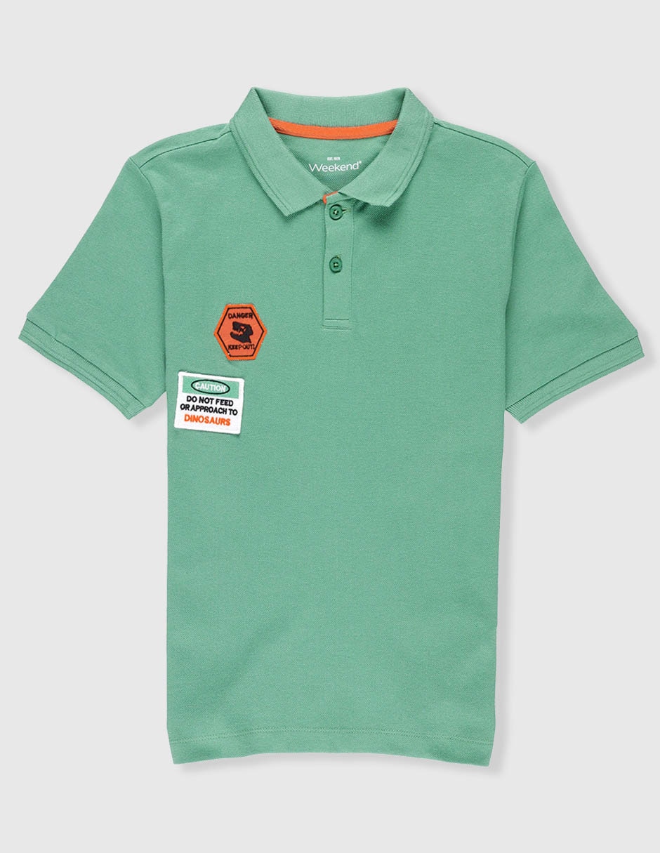 Playera tipo polo de algodón para niño