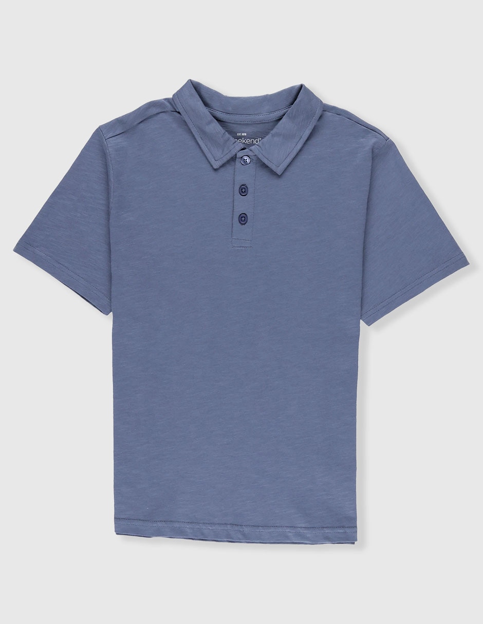 Playera tipo polo de algodón para niño