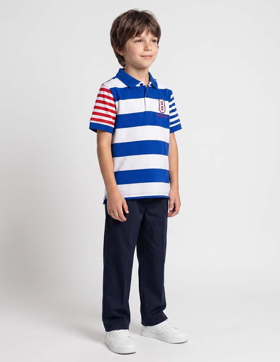 Playera tipo polo para niño