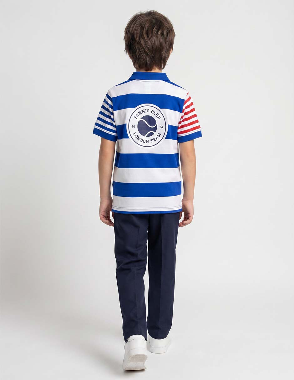 Playera tipo polo para niño
