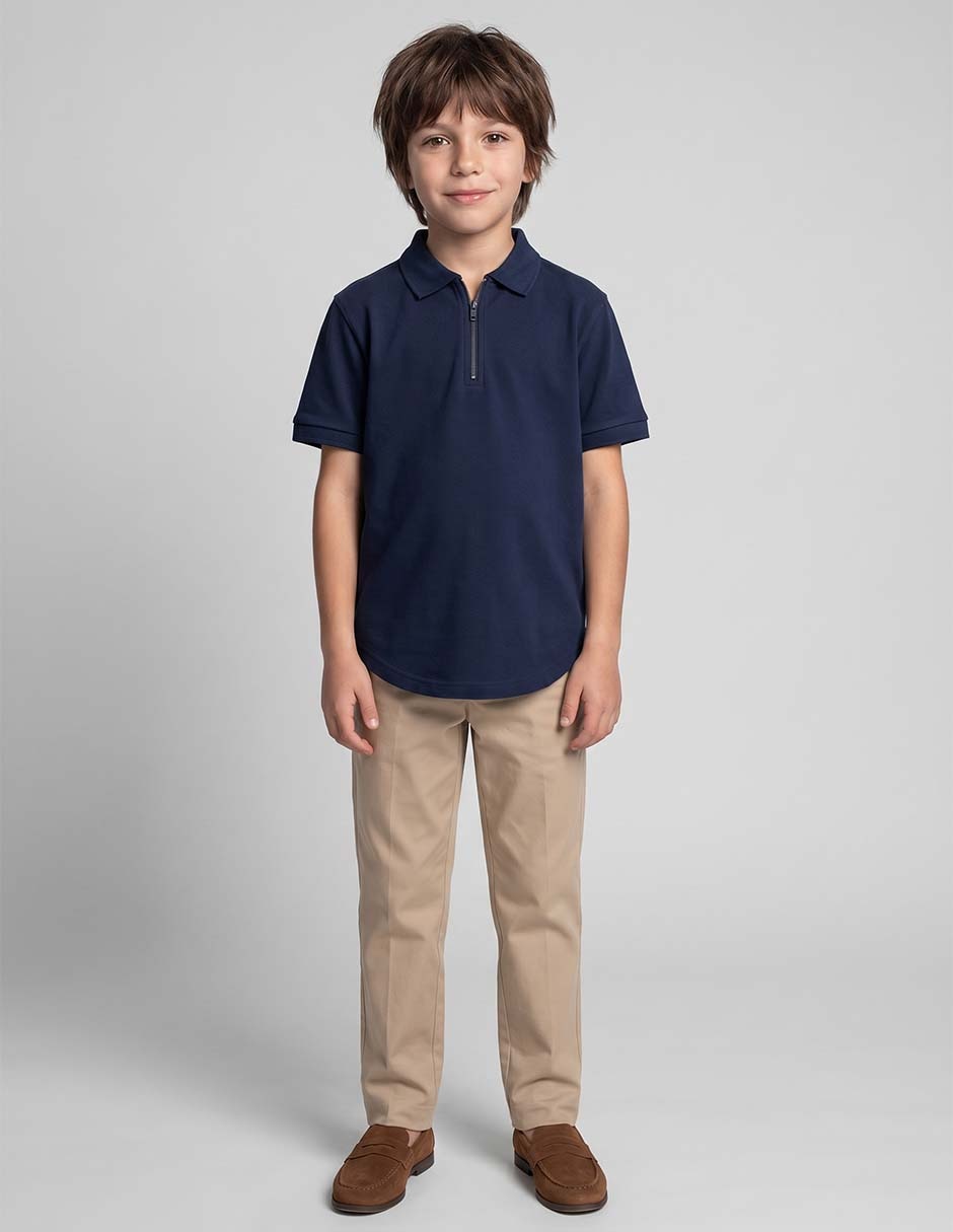 Playera tipo polo para niño