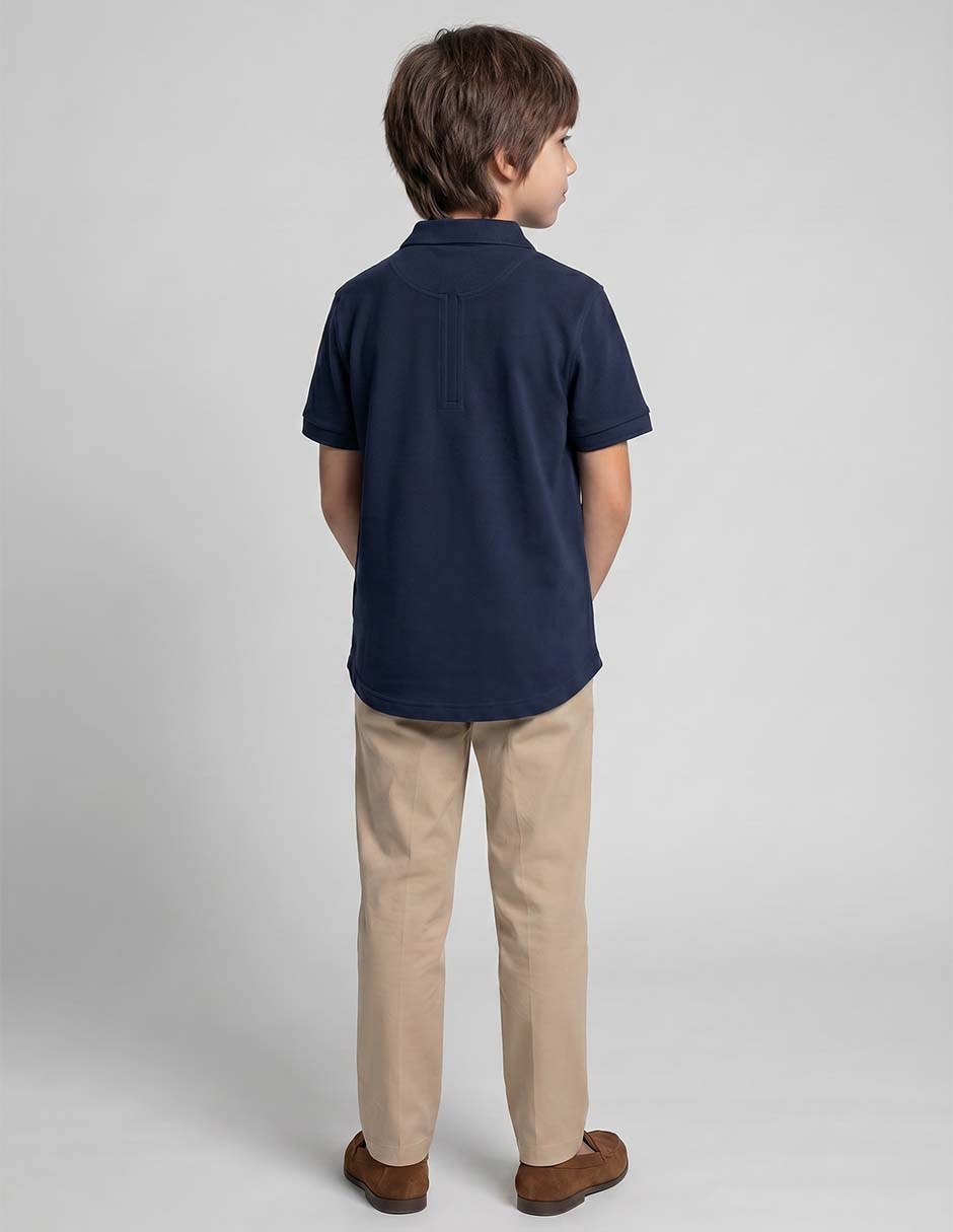 Playera tipo polo para niño