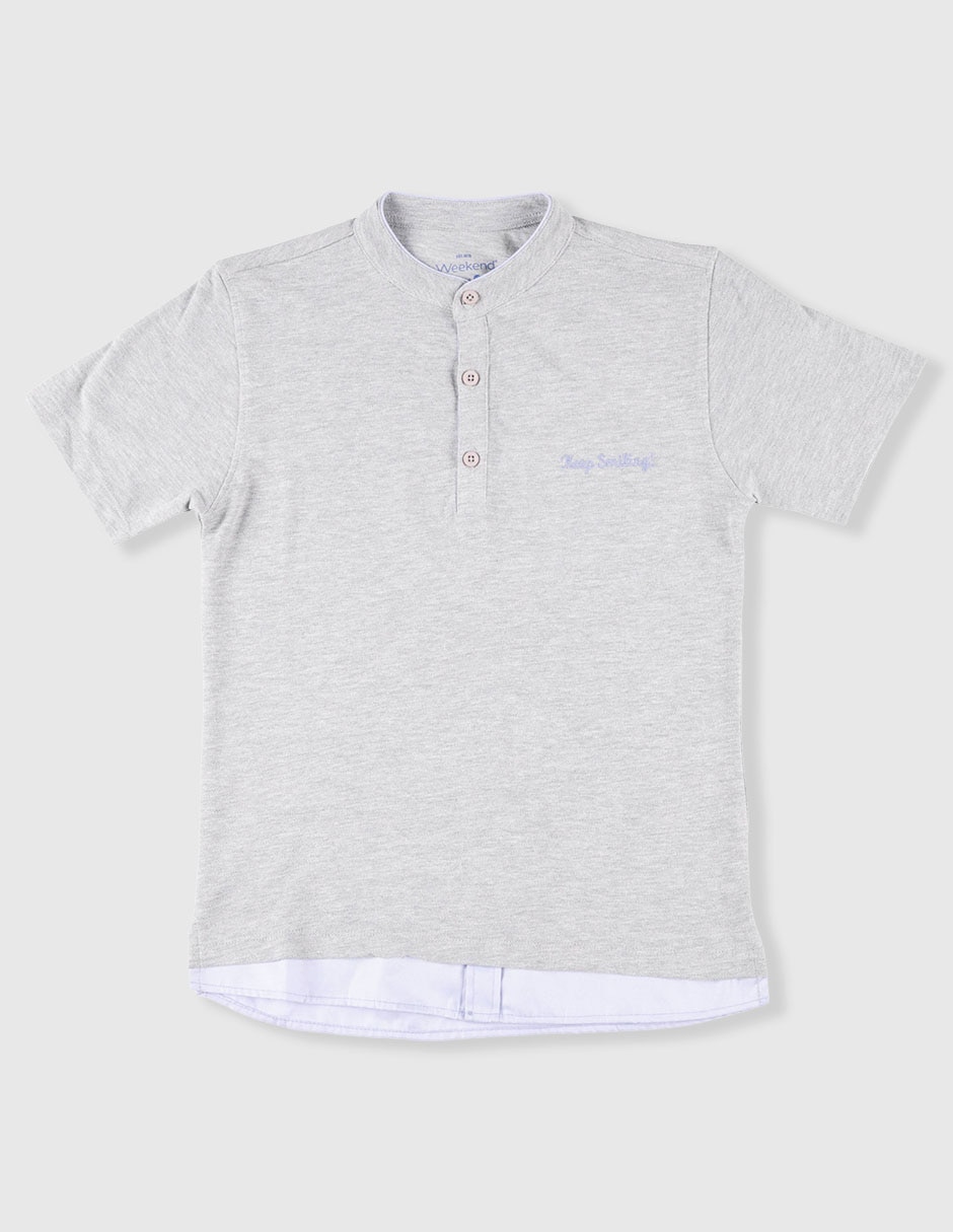 Playera tipo polo para niño Playera tipo polo para niño