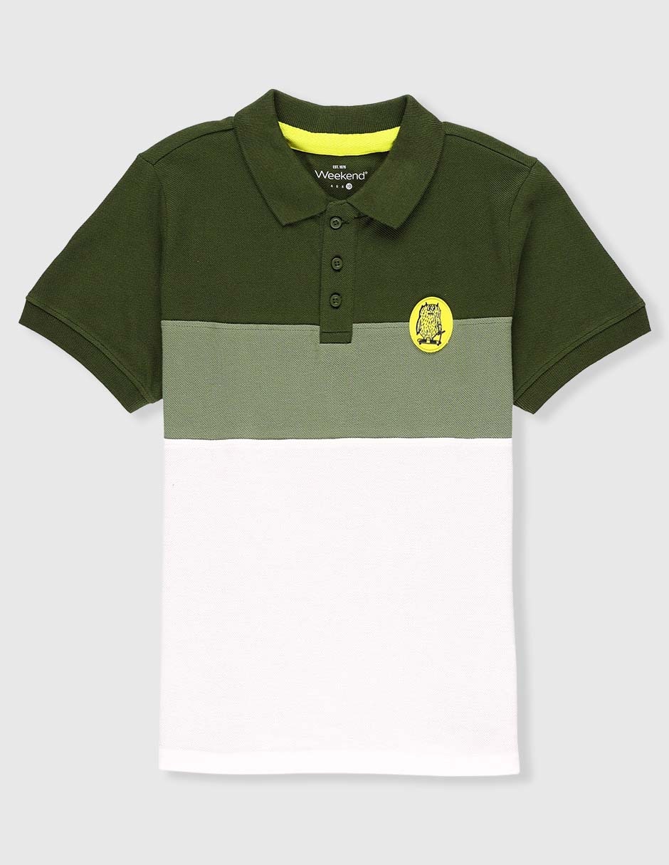 Playera tipo polo de algodón para niño 1