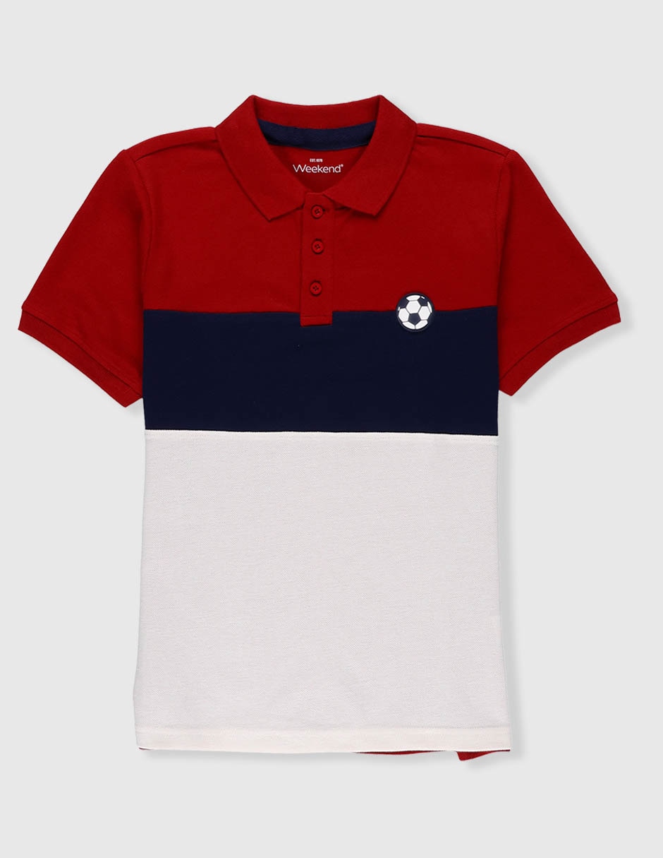 Playera tipo polo de algodón para niño Playera tipo polo de algodón para niño