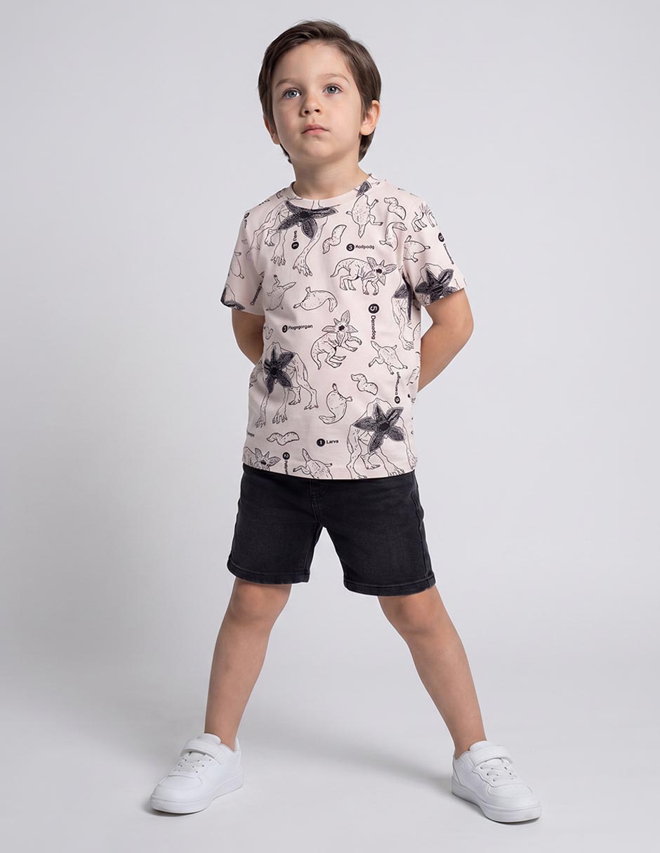 Playera Demogorgon manga corta para niño