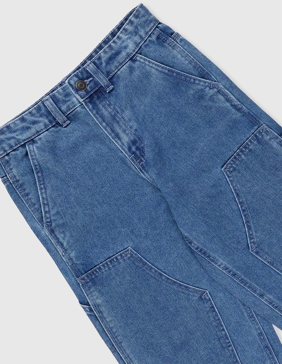Jeans carpenter amplio Weekend lavado medio para niño