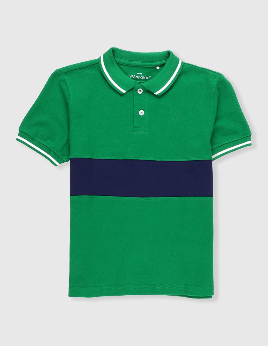 Playera tipo polo para niño