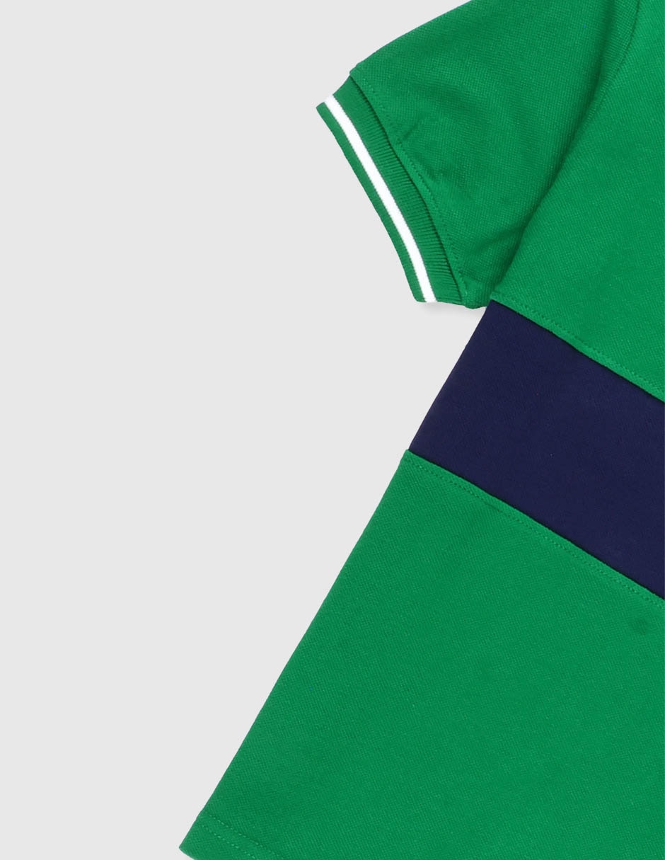 Playera tipo polo para niño