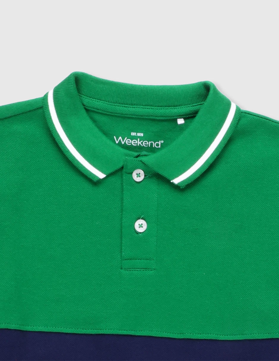 Playera tipo polo para niño