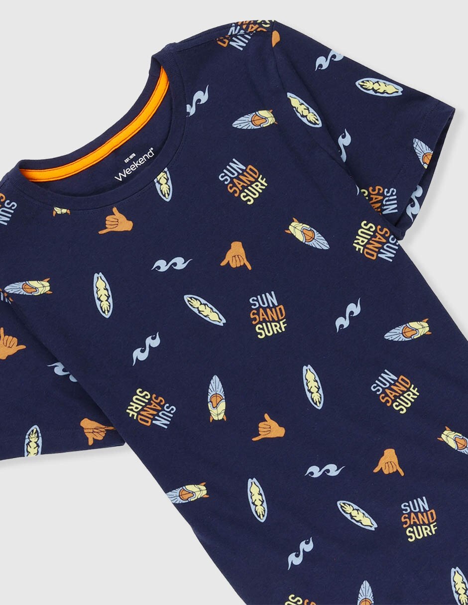 Playera Weekend manga corta para niño