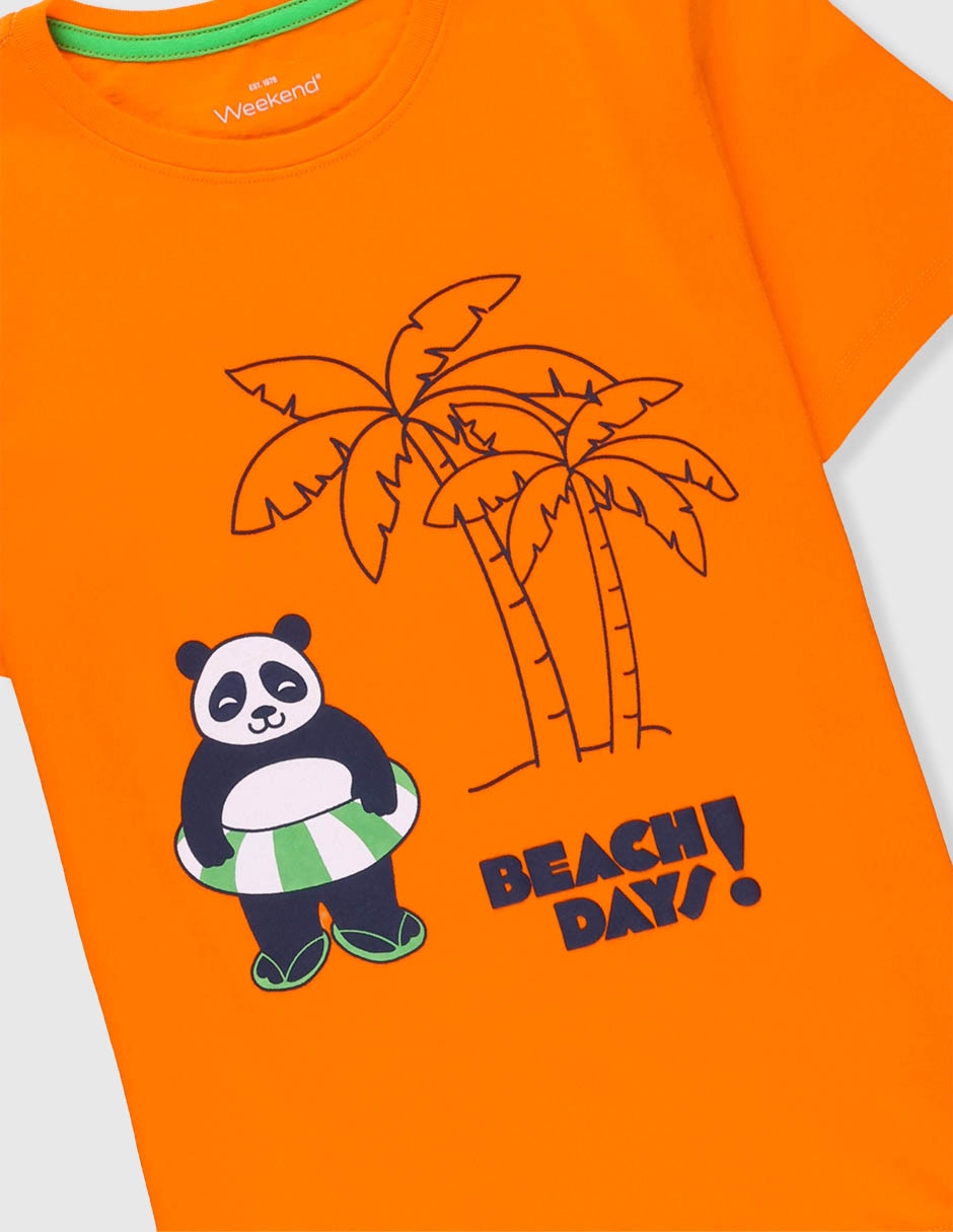 Playera Weekend manga corta para niño