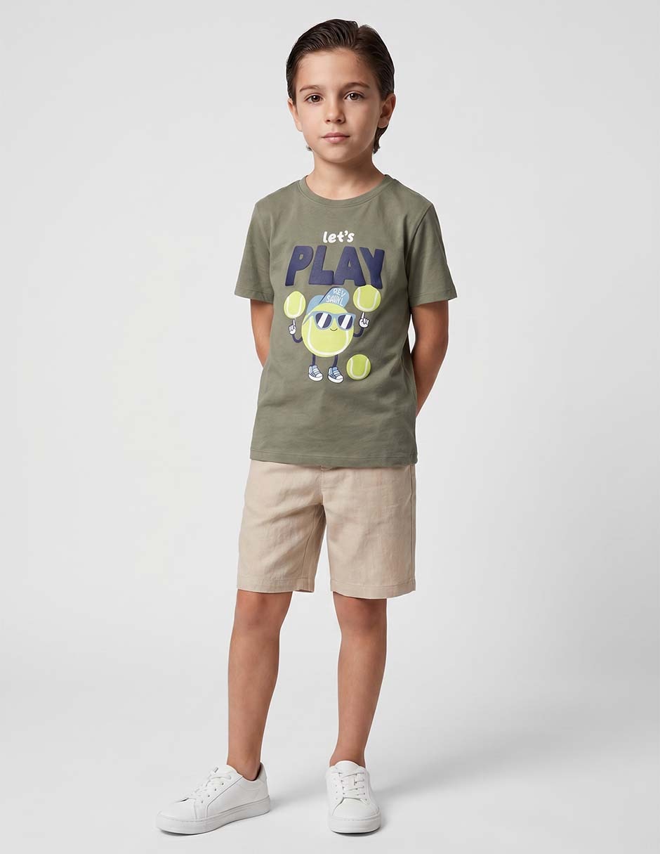 Playera Weekend manga corta para niño