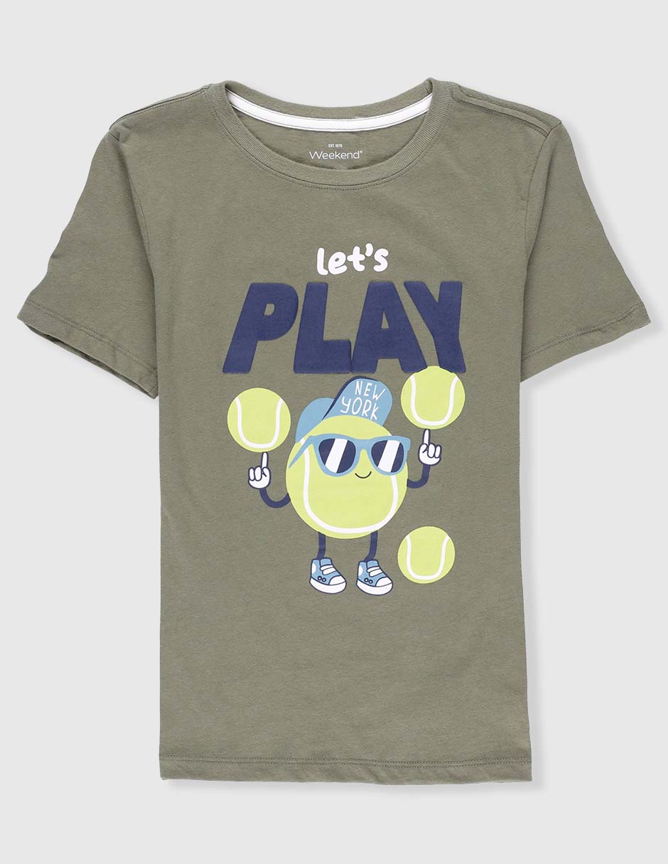 Playera Weekend manga corta para niño