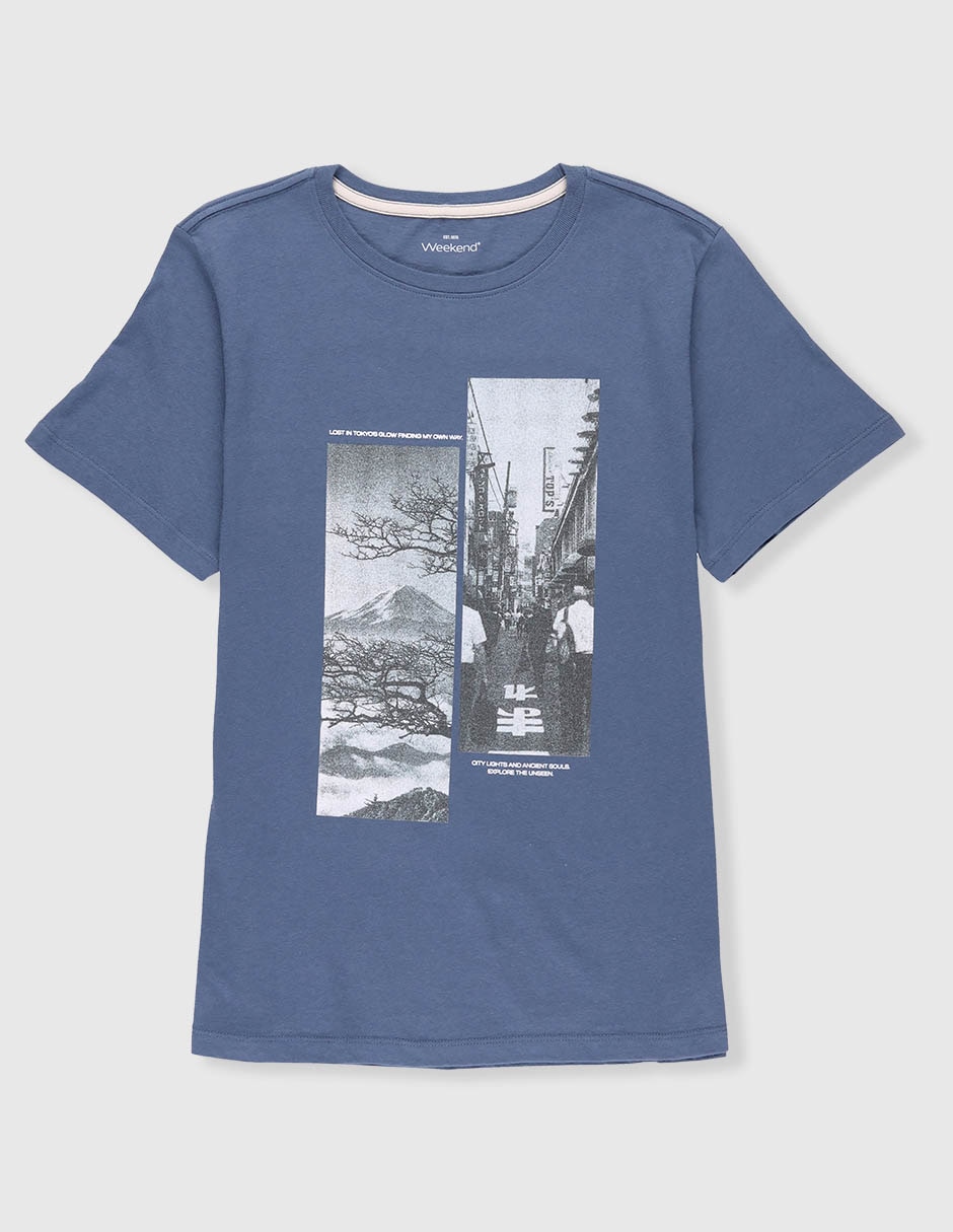 Playera Weekend manga corta para niño