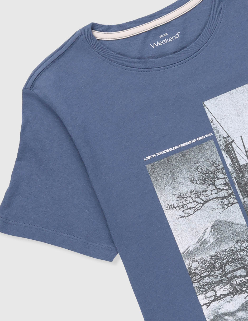 Playera Weekend manga corta para niño