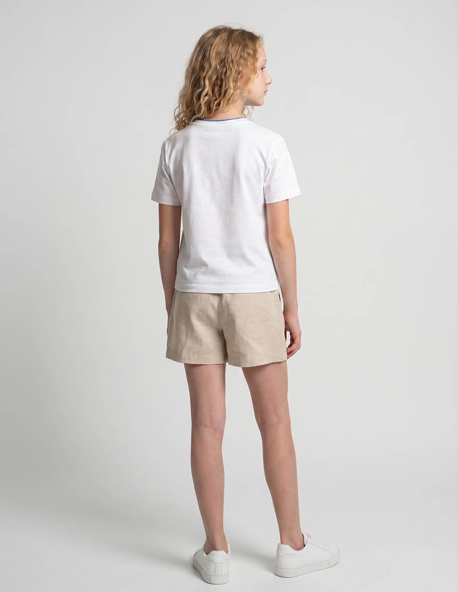 Playera Weekend manga corta para niña