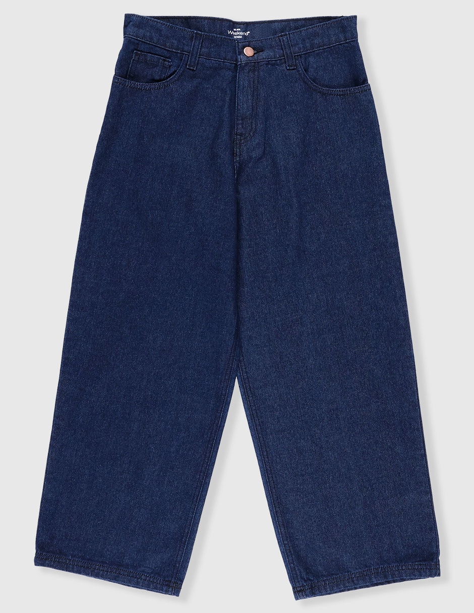 Jeans baggy Weekend lavado obscuro para niño
