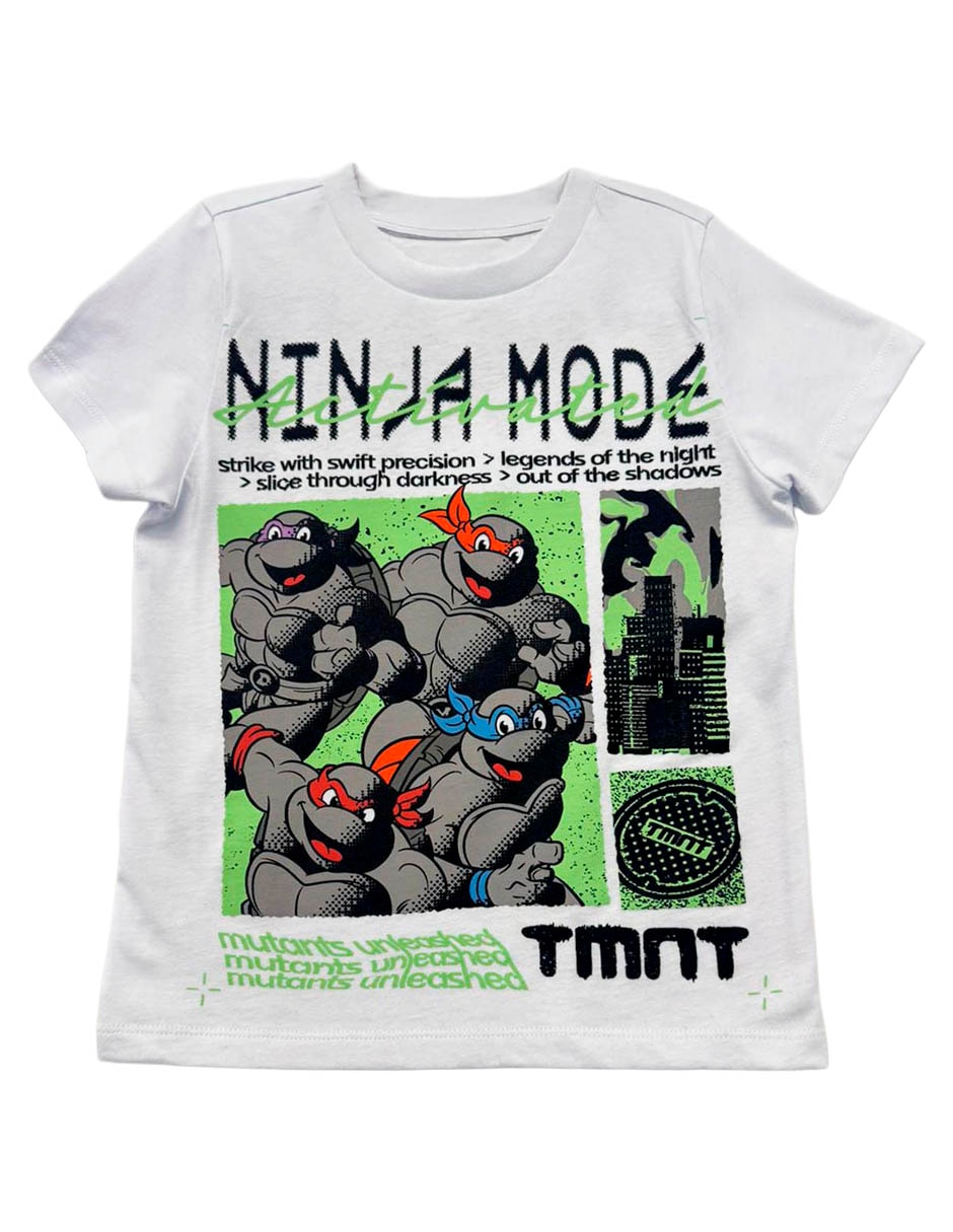 Playera Tortugas Ninja manga corta para niño Playera Tortugas Ninja manga corta para niño