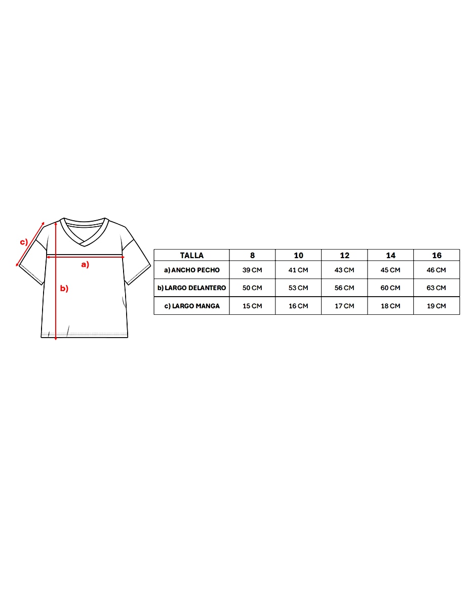 Playera manga corta para niño