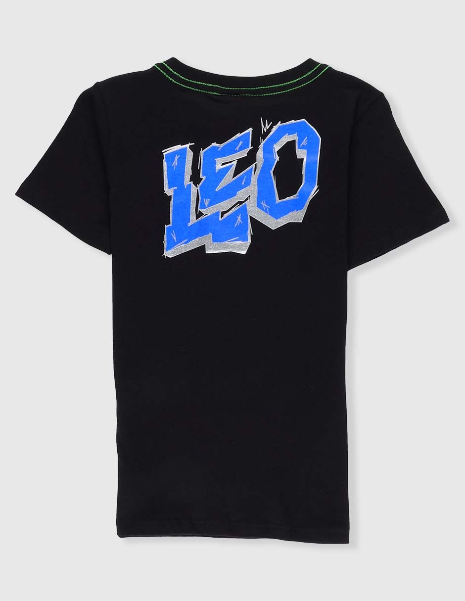 Playera Tortugas Ninja Sewer Samurai Leonardo Nickelodeon manga corta para niño