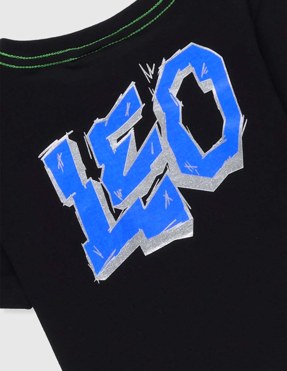 Playera Tortugas Ninja Sewer Samurai Leonardo Nickelodeon manga corta para niño