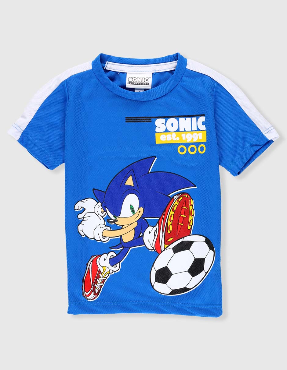 Playera Sega Sonic The Hedgehog manga corta para niño