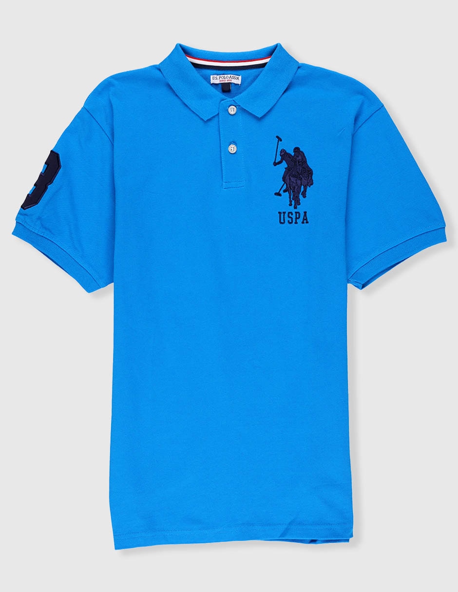 Playera tipo polo de algodón para niño