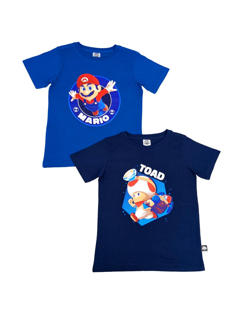 Set playera Mario Bros manga corta para niño Set playera Mario Bros manga corta para niño