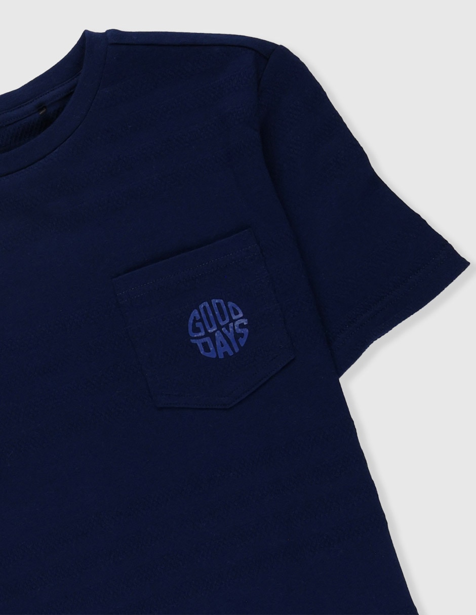 Playera manga corta cuello redondo para niño 3