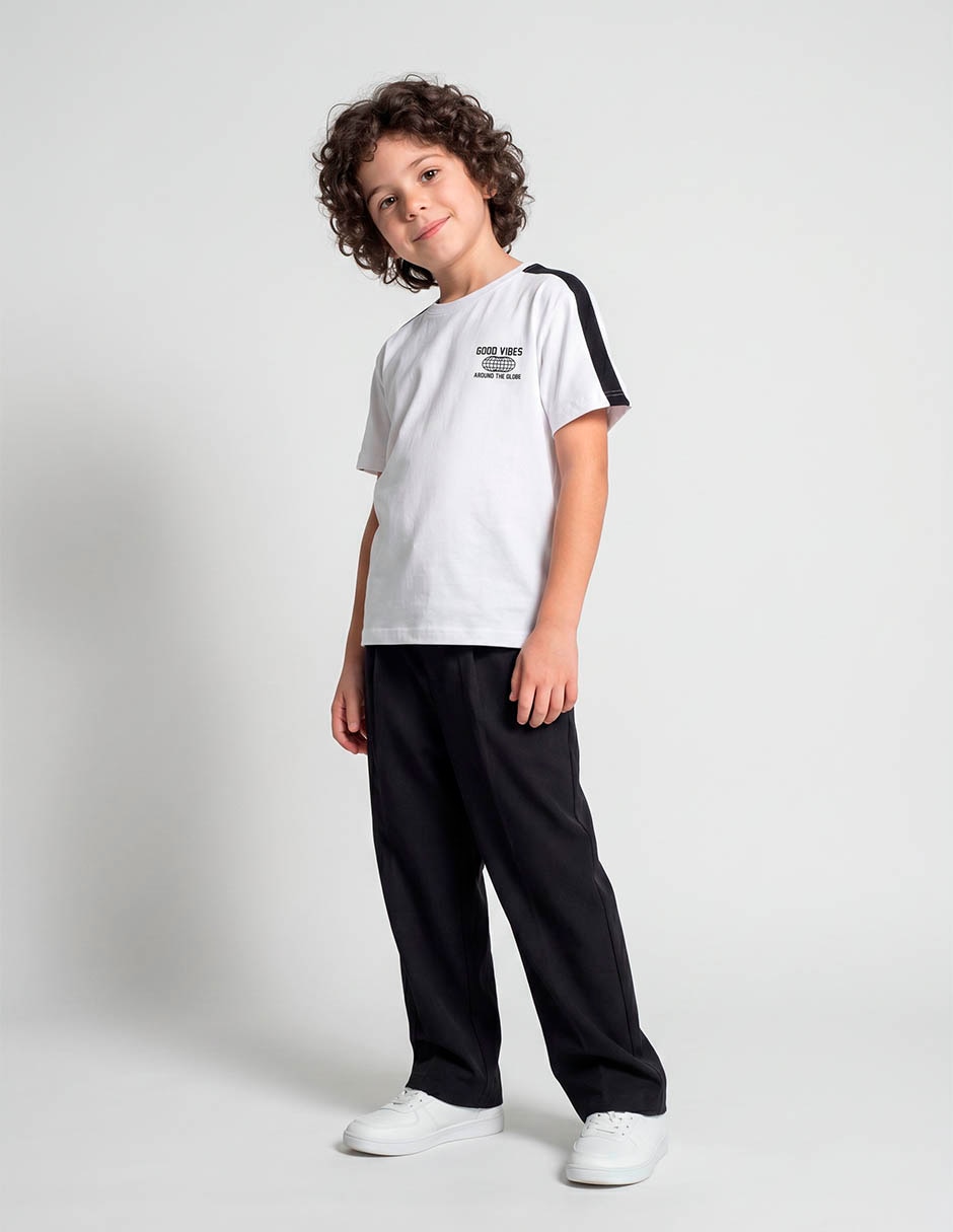 Playera manga corta para niño