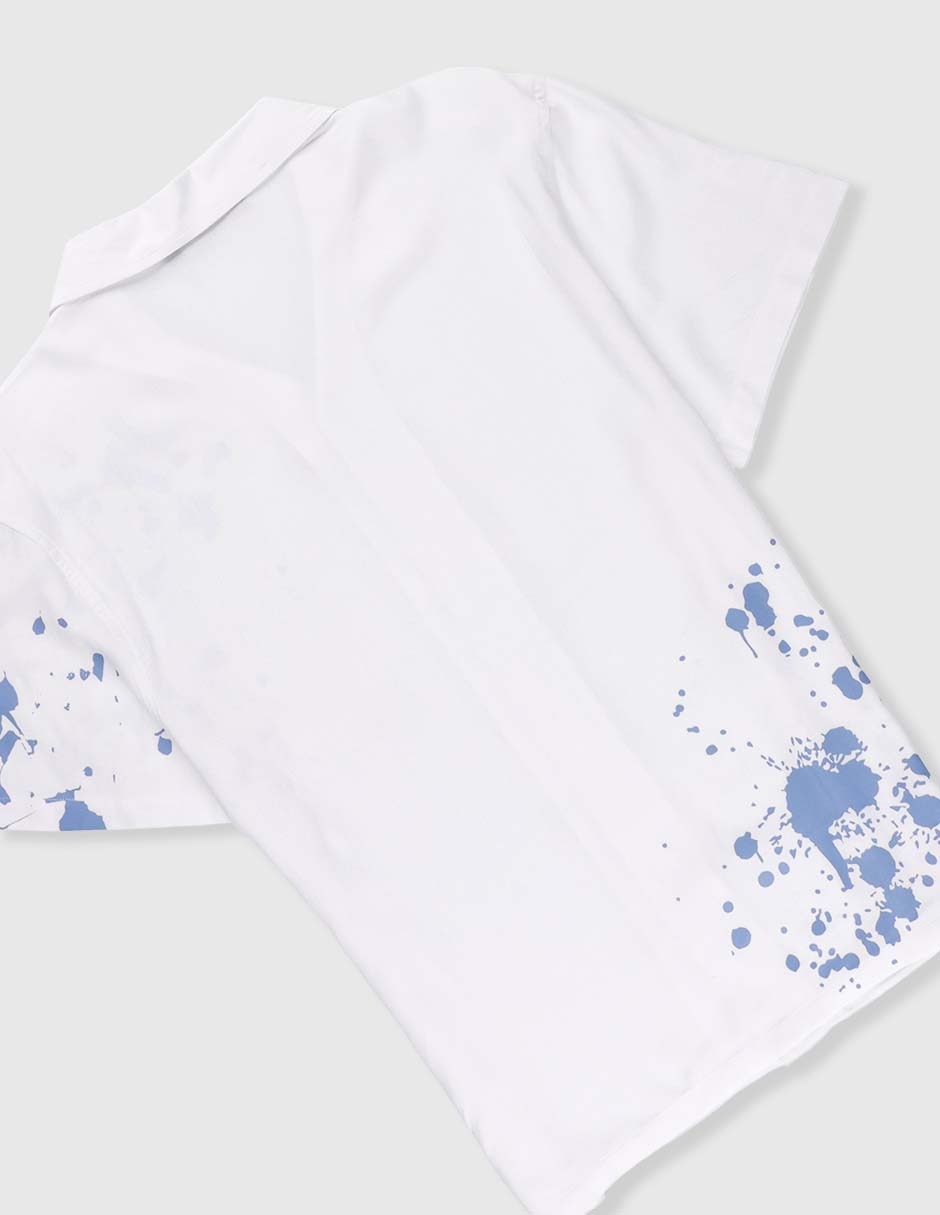 Camisa casual de algodón manga corta para niño 4