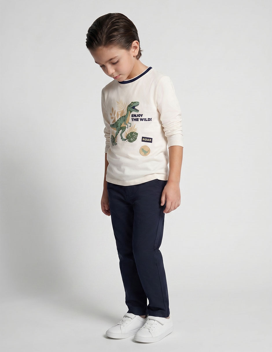Playera manga larga para niño Playera manga larga para niño