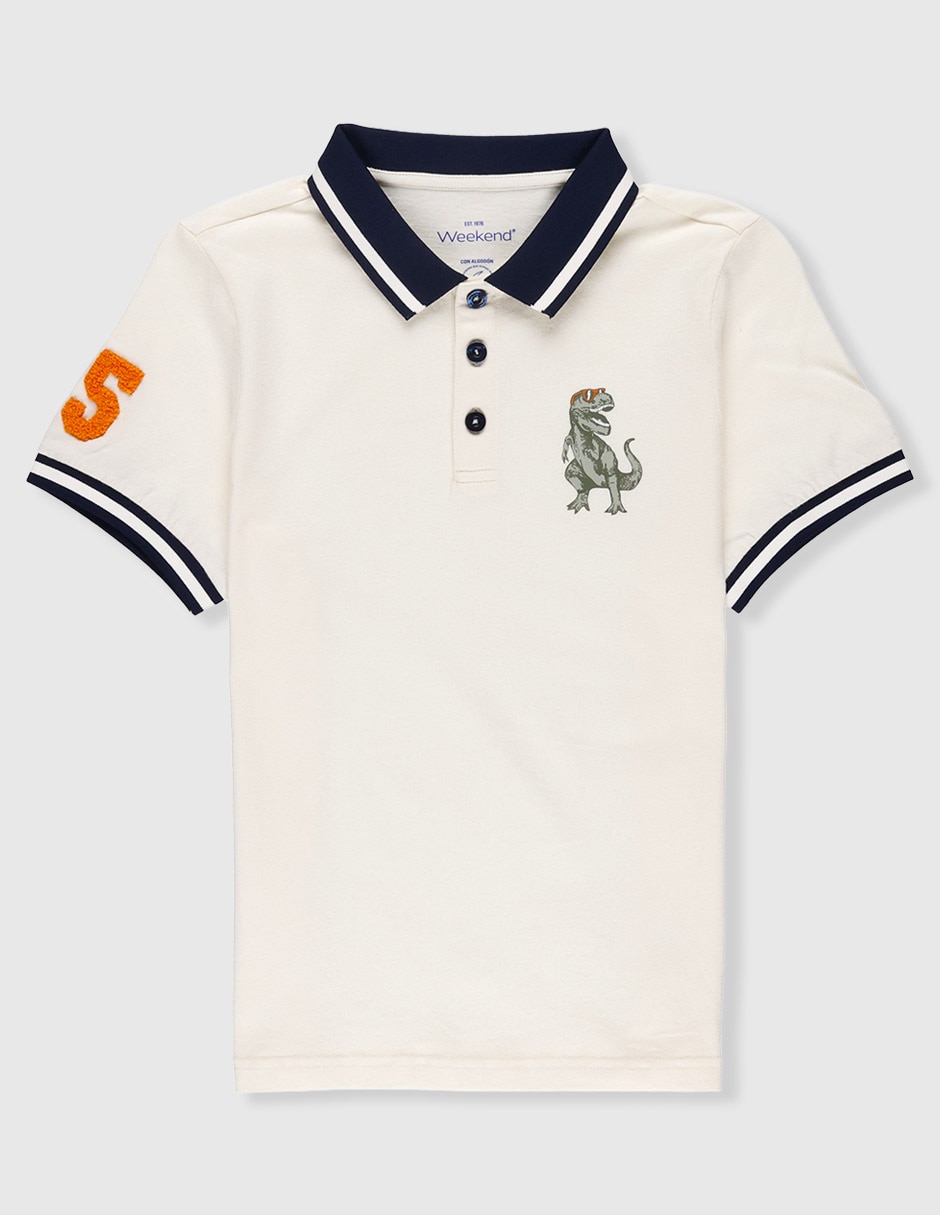Playera tipo polo para niño