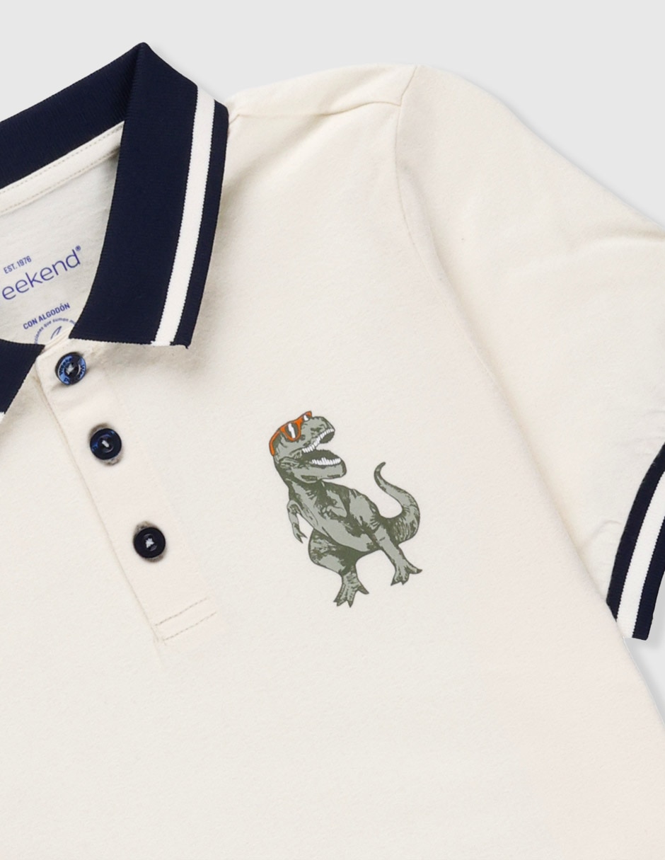Playera tipo polo para niño