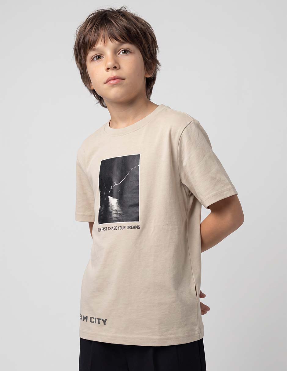 Playera manga corta para niño