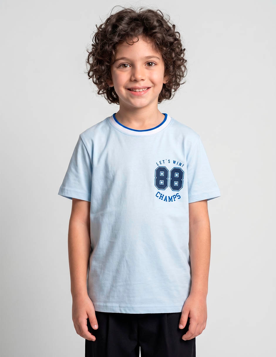 Playera manga corta para niño