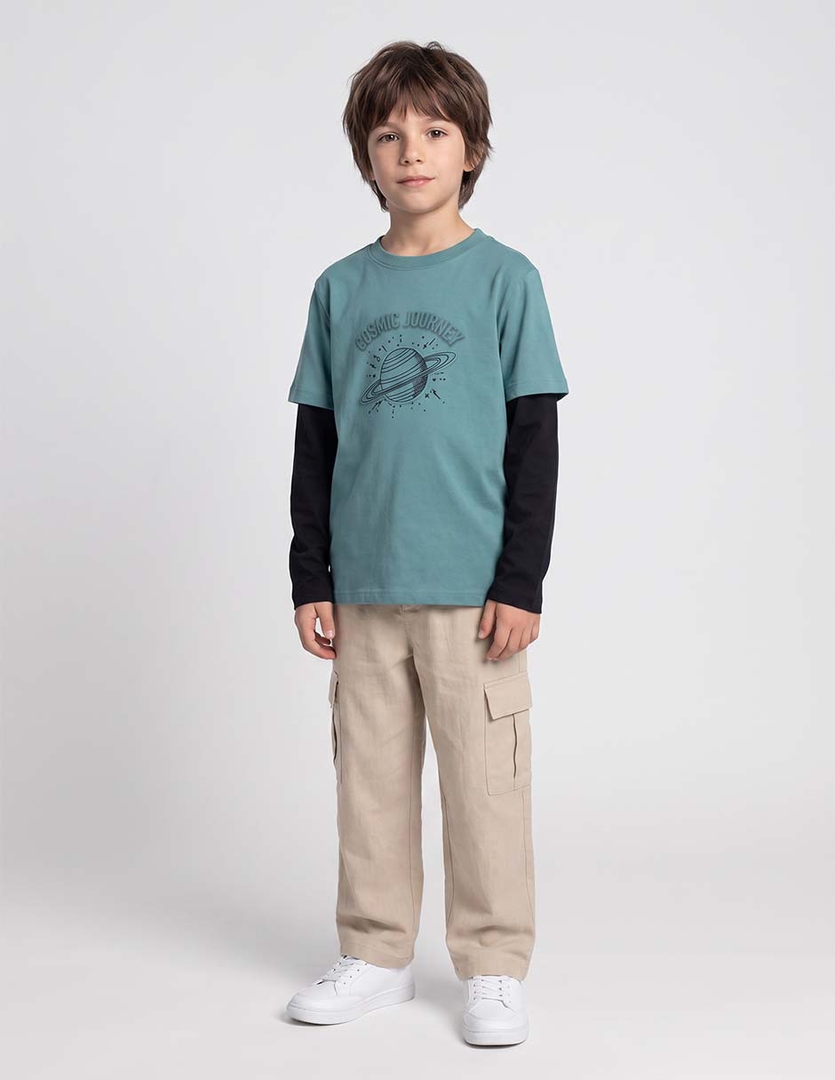 Playera manga larga para niño Playera manga larga para niño
