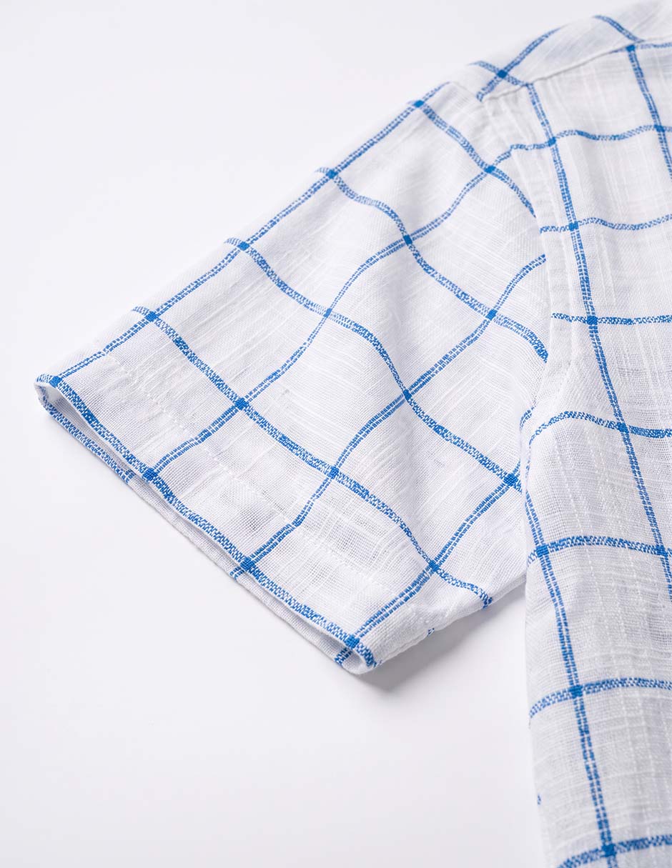 Camisa casual de algodón manga corta para niño 4