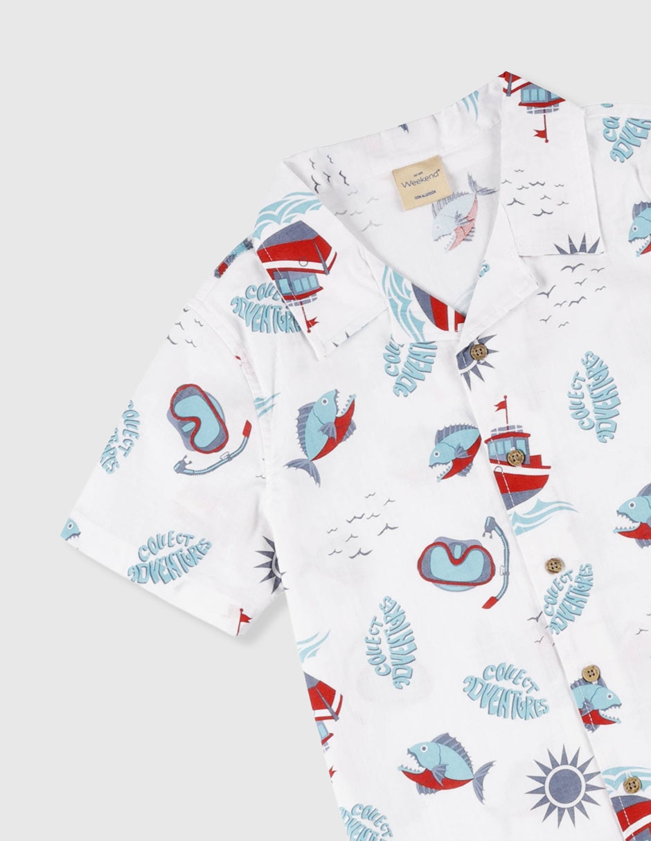 Camisa Casual Manga Corta Para Niño 3
