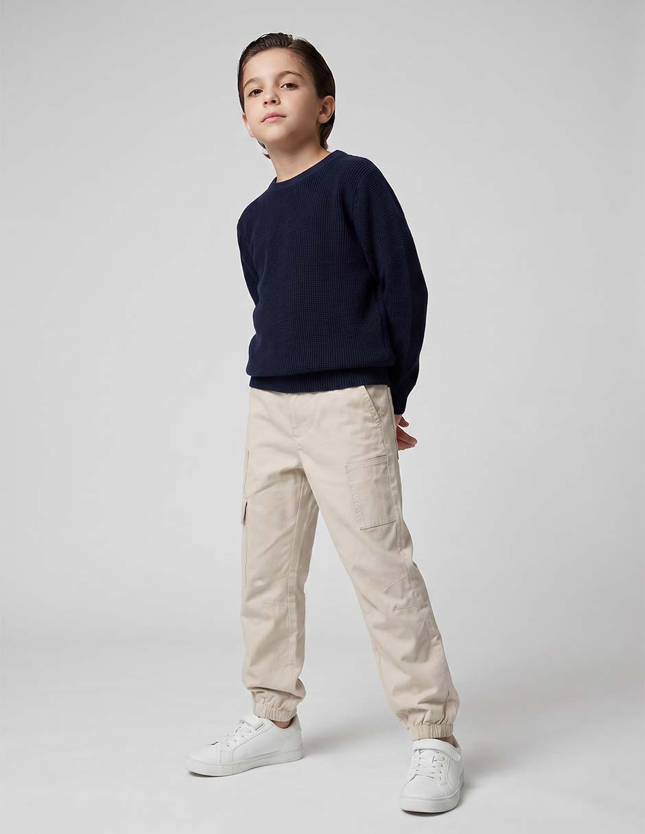 Pantalón cargo tipo jogger para niño Pantalón cargo tipo jogger para niño