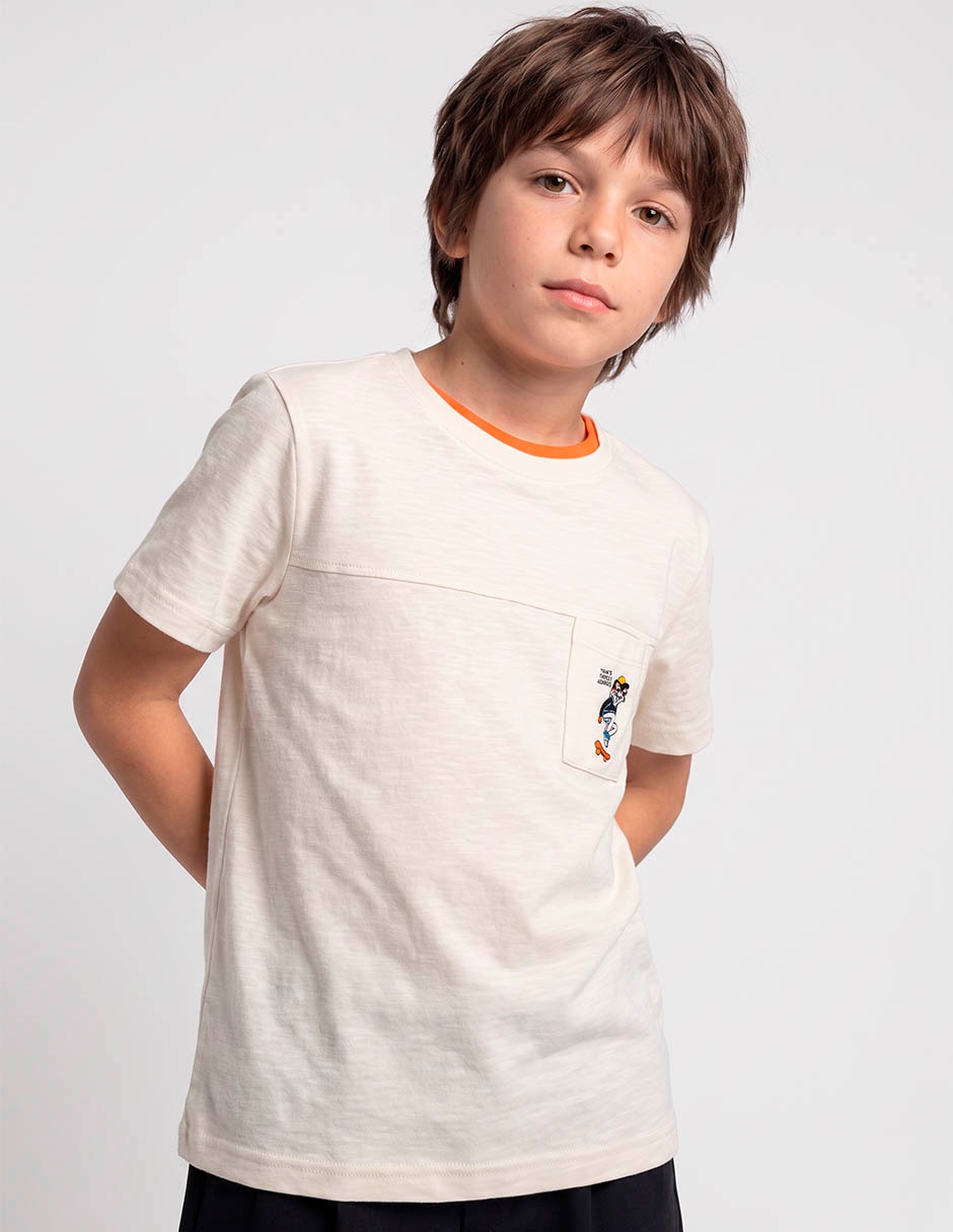 Playera manga corta para niño