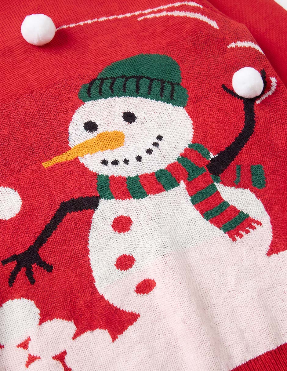 Suéter navideño muñeco de nieve para niño 5