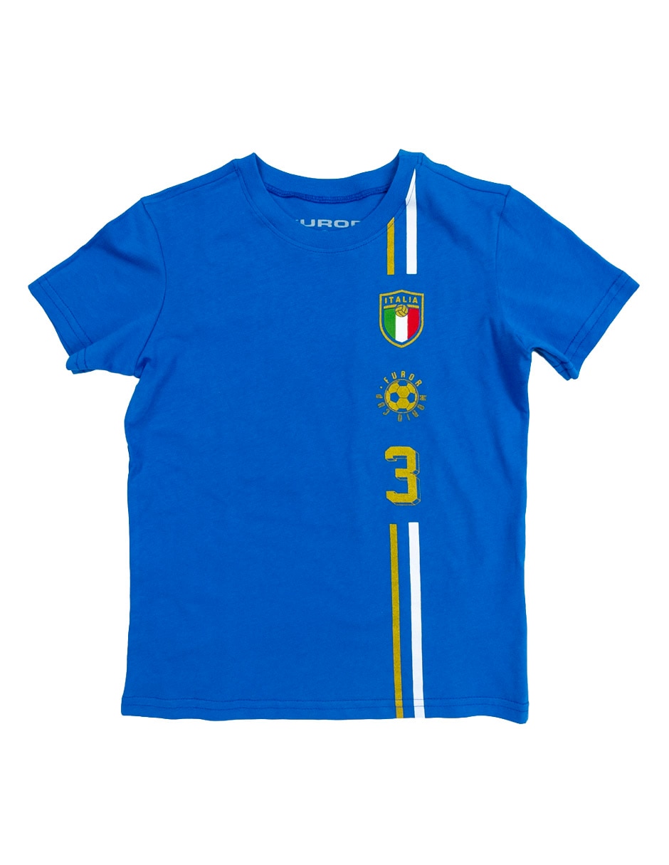 Playera Furor Soccer La Azurra manga corta para niño