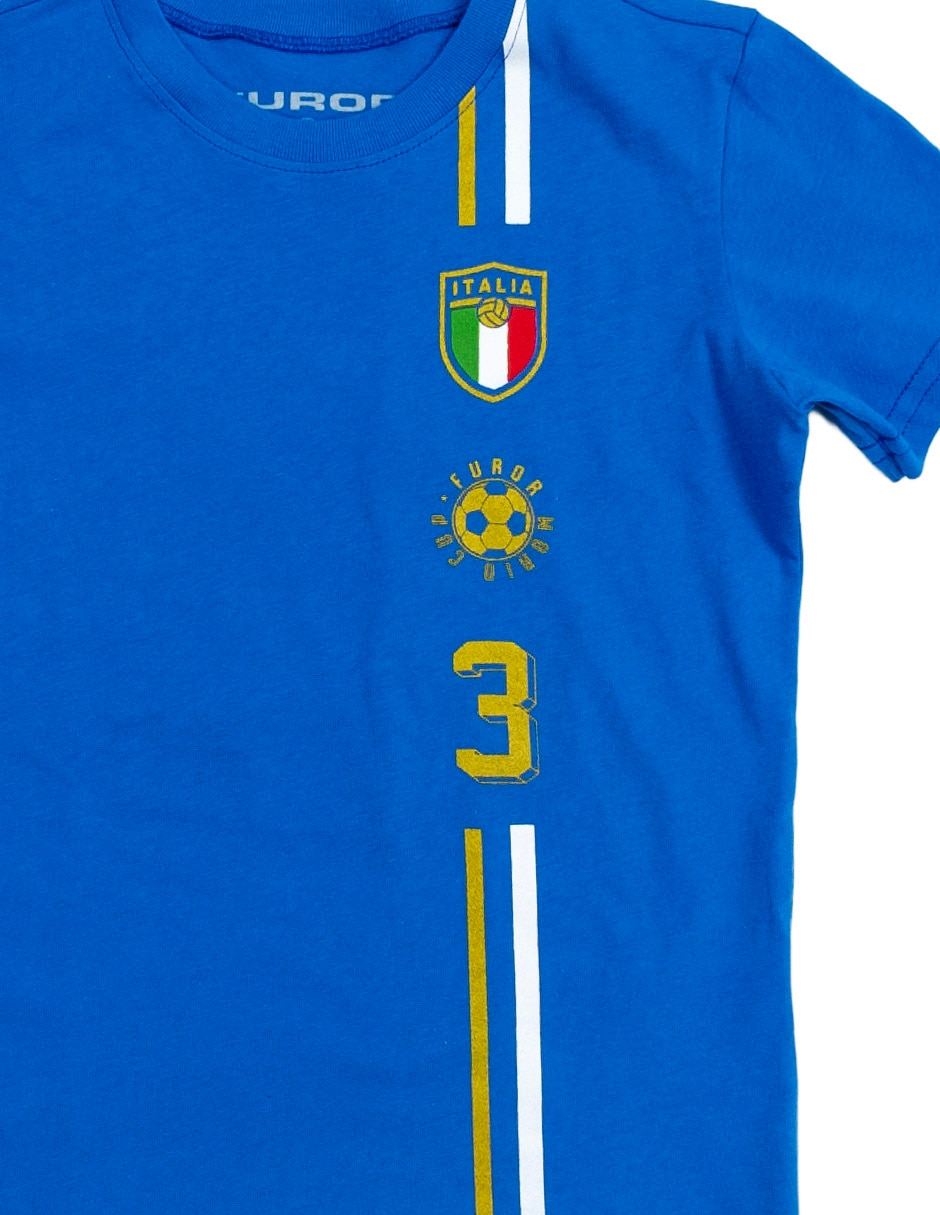 Playera Furor Soccer La Azurra manga corta para niño