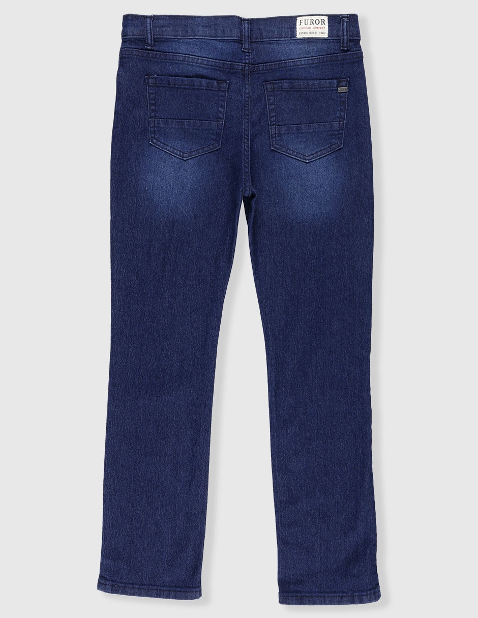 Jeans slim lavado medio para niño 3