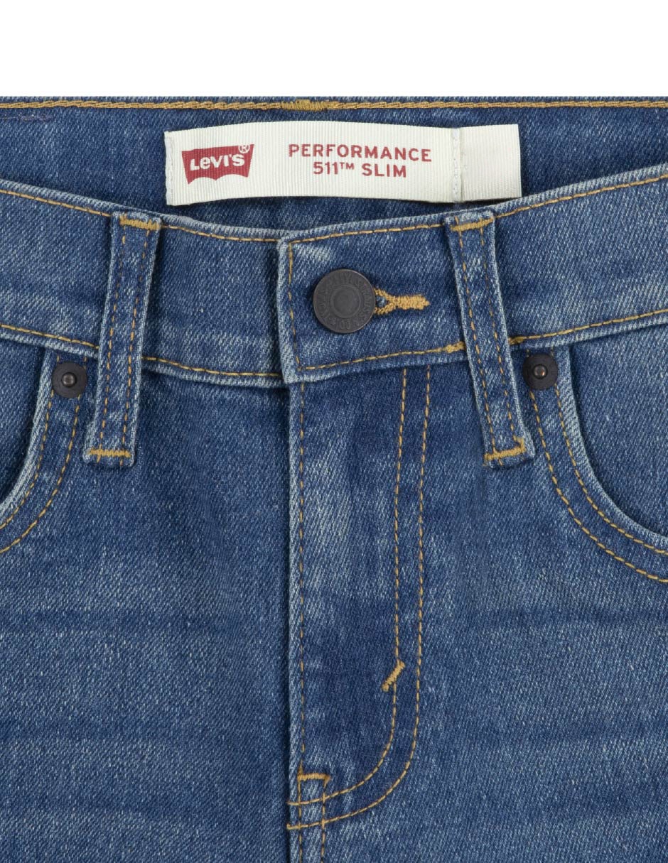 Jeans slim Levi´s lavado medio para niño
